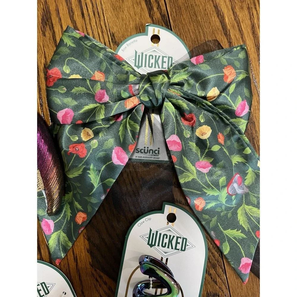Lot Of 4 Scunci by Conair WICKED Hair Accessory Elphaba Headband Clips Bow Claw - Picture 3 of 5